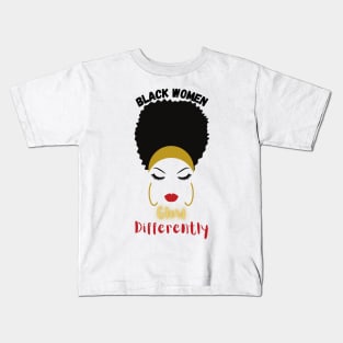 Black Women Glow Kids T-Shirt